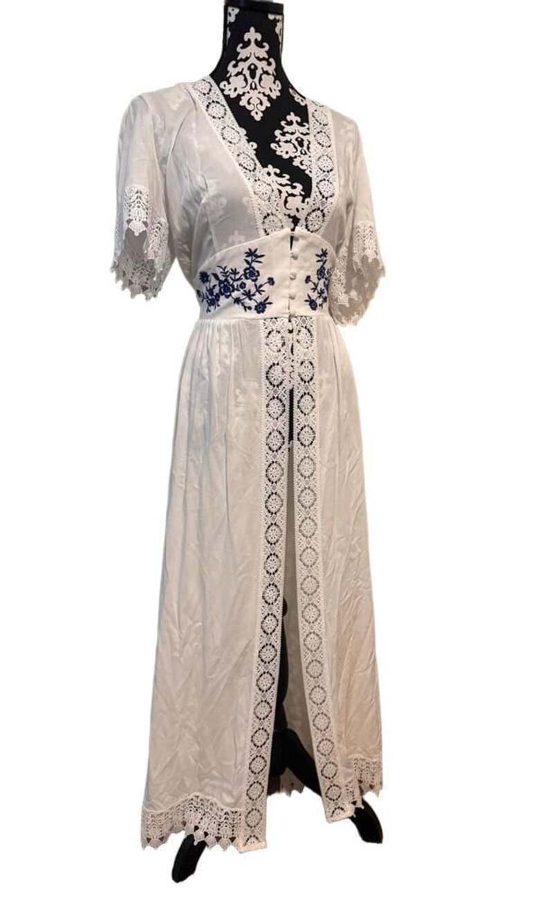Katrina Embroidered Long Kimono